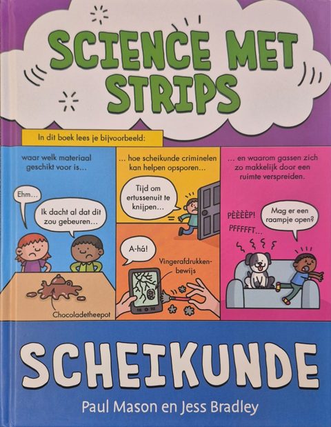 De kaft van Science met strips: Scheikunde